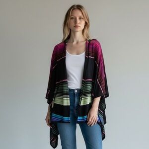 Mara Hoffman Hooded Waterfall Cardigan – Size Small – Silk Blend